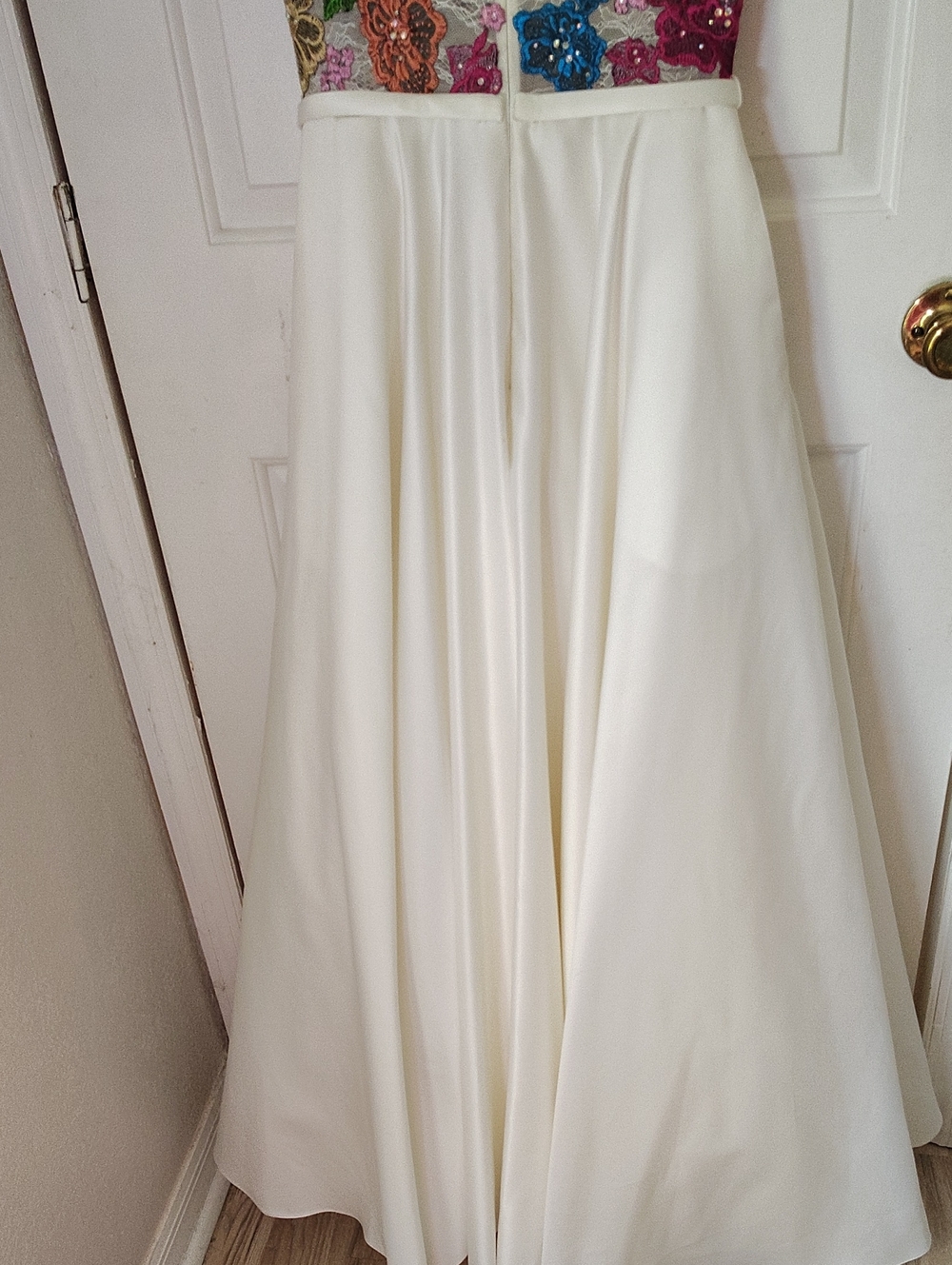 Madison James Sleeveless Lace Floral Bodice Wedding Dress - Picture 11 of 14